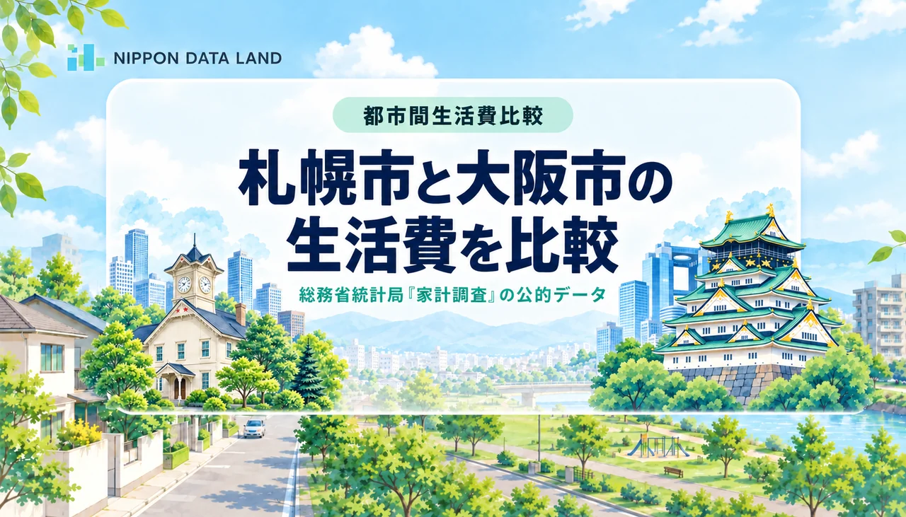 札幌市と大阪市の生活費を公的データで比較